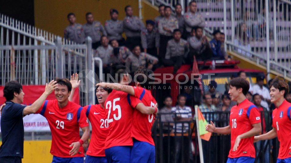 Tim Nasional Korea Selatan U-23. Copyright: © Herry Ibrahim/INDOSPORT